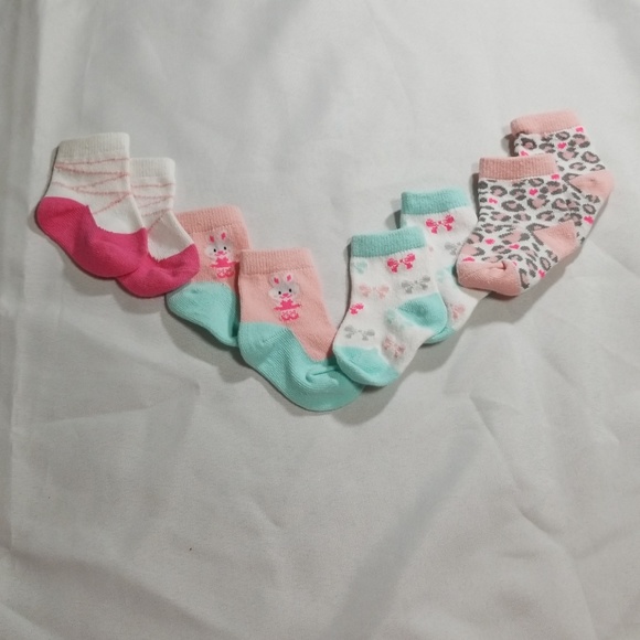 Other - Final Price•4 Pair baby girl Patterned 3-6m Socks